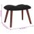 Scaun de relaxare cu taburet, negru, catifea GartenMobel Dekor