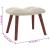 Scaun de relaxare cu taburet, alb crem, catifea GartenMobel Dekor