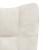 Scaun de relaxare cu taburet, alb crem, catifea GartenMobel Dekor