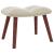 Scaun de relaxare cu taburet, alb crem, catifea GartenMobel Dekor