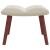 Scaun de relaxare cu taburet, alb crem, catifea GartenMobel Dekor
