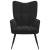 Scaun de relaxare, negru, catifea GartenMobel Dekor