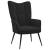 Scaun de relaxare, negru, catifea GartenMobel Dekor