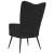Scaun de relaxare, negru, catifea GartenMobel Dekor