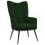 Scaun de relaxare cu taburet, verde închis, catifea GartenMobel Dekor