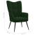 Scaun de relaxare cu taburet, verde închis, catifea GartenMobel Dekor