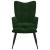 Scaun de relaxare cu taburet, verde închis, catifea GartenMobel Dekor