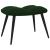 Scaun de relaxare cu taburet, verde închis, catifea GartenMobel Dekor