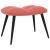 Scaun de relaxare cu taburet, roz, catifea GartenMobel Dekor