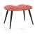 Scaun de relaxare cu taburet, roz, catifea GartenMobel Dekor