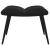 Scaun de relaxare cu taburet, negru, catifea GartenMobel Dekor
