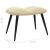 Scaun de relaxare cu taburet, alb crem, catifea GartenMobel Dekor