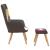 Scaun de relaxare cu taburet, textil, petice GartenMobel Dekor