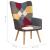 Scaun de relaxare cu taburet, textil, petice GartenMobel Dekor