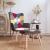 Scaun de relaxare cu taburet, textil, petice GartenMobel Dekor