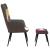 Scaun de relaxare cu taburet, textil, petice GartenMobel Dekor
