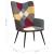 Scaun de relaxare cu taburet, textil, petice GartenMobel Dekor