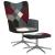 Scaun de relaxare cu taburet, textil, petice GartenMobel Dekor