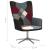 Scaun de relaxare cu taburet, textil, petice GartenMobel Dekor