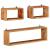 Set rafturi de perete cub, 3 piese, lemn masiv acacia GartenMobel Dekor