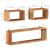 Set rafturi de perete cub, 3 piese, lemn masiv acacia GartenMobel Dekor