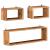 Set rafturi de perete cub, 3 piese, lemn masiv acacia GartenMobel Dekor