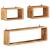 Set rafturi de perete cub, 3 piese, lemn masiv acacia GartenMobel Dekor