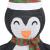 Figurină pinguin decorativă Crăciun, LED, 120 cm, țesătură lux GartenMobel Dekor