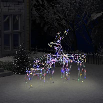 Instalație de lumini de Crăciun cu reni, 3 piese, 229 LED-uri GartenMobel Dekor