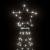 Pom de Crăciun cu stâlp de metal, 500 LED-uri, alb rece, 3 m GartenMobel Dekor