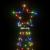 Pom de Crăciun cu stâlp de metal, 500 LED-uri colorate, 3 m GartenMobel Dekor