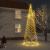 Pom de Crăciun cu stâlp de metal, 1400 LED-uri, alb cald, 5 m GartenMobel Dekor
