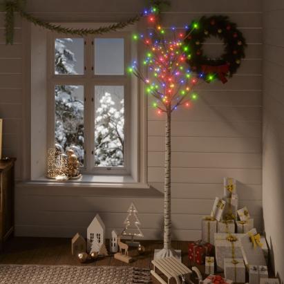 Pom Crăciun 180 LED-uri colorat 1,8 m salcie interior/exterior GartenMobel Dekor