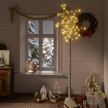 Pom Crăciun 200 LED-uri alb cald 2,2 m salcie interior/exterior GartenMobel Dekor