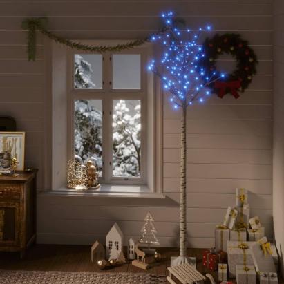 Pom Crăciun 200 LED-uri albastru 2,2 m salcie interior/exterior GartenMobel Dekor