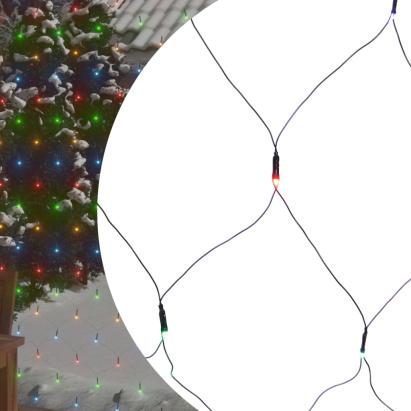 Plasă lumini Crăciun colorată 3x3 m 306 LED interior/exterior GartenMobel Dekor