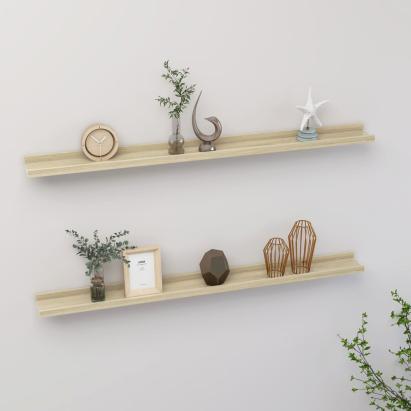 Rafturi de perete, 2 buc., stejar sonoma, 100x9x3 cm GartenMobel Dekor