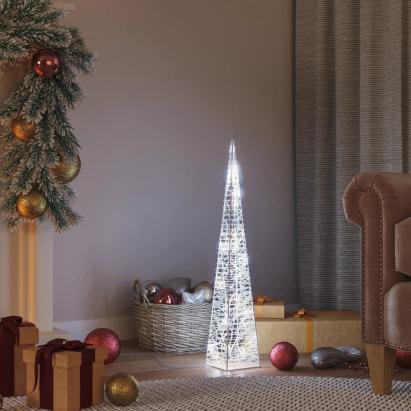 Con de lumină cu LED decorativ, alb rece, 60 cm, acrilic GartenMobel Dekor