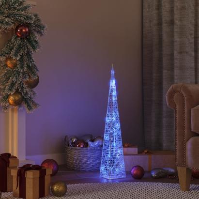 Con de lumină cu LED decorativ, albastru, 60 cm, acril GartenMobel Dekor