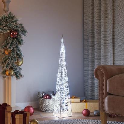 Con de lumină cu LED decorativ, alb rece, 90 cm, acrilic GartenMobel Dekor