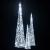 Set conuri decorative cu LED-uri, alb rece, 30/45/60 cm, acril GartenMobel Dekor