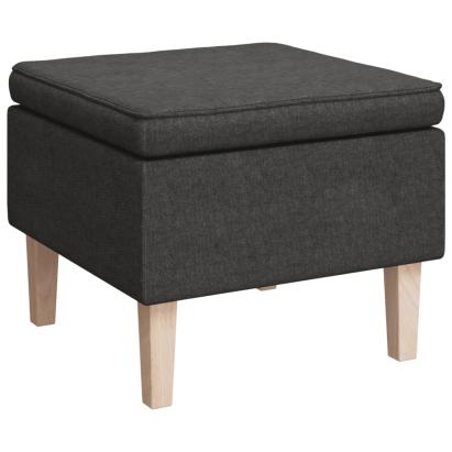 Scaun cu picioare din lemn, gri închis, material textil GartenMobel Dekor
