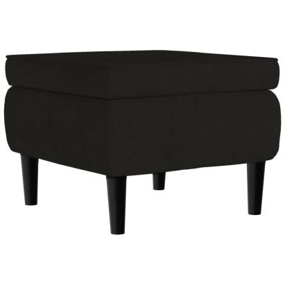 Scaun cu picioare din lemn, negru, catifea GartenMobel Dekor