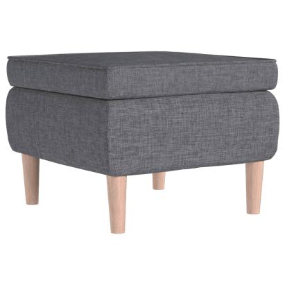Scaun cu picioare din lemn, gri deschis, material textil GartenMobel Dekor