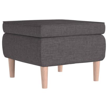 Scaun cu picioare din lemn, gri închis, material textil GartenMobel Dekor
