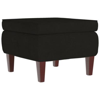 Scaun cu picioare din lemn, negru, catifea GartenMobel Dekor