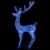 Ren de Crăciun, 250 LED-uri, albastru, 180 cm, acril, XXL GartenMobel Dekor