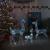 Decorațiune de Crăciun familie reni 300 LED-uri alb rece acril GartenMobel Dekor