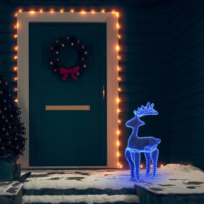 Decorațiune de Crăciun ren, cu plasă, 306 LED-uri, 60x24x89 cm GartenMobel Dekor