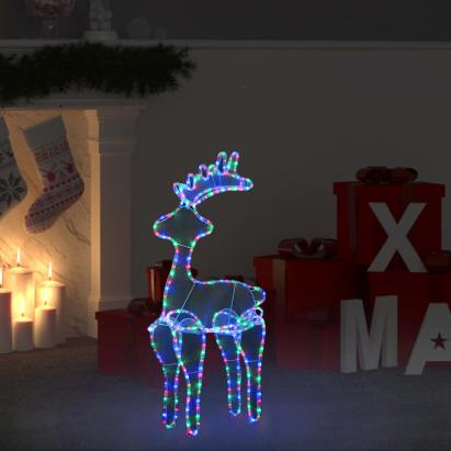 Decorațiune de Crăciun ren, cu plasă, 306 LED-uri, 60x24x89 cm GartenMobel Dekor